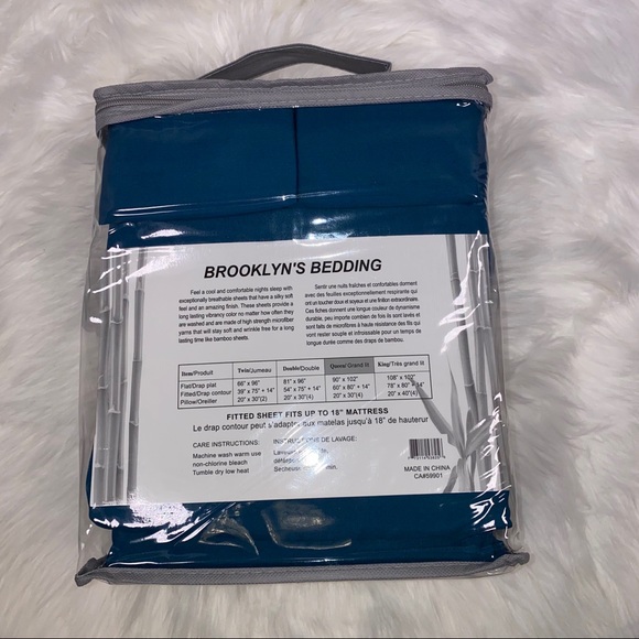 ⭐️SALE⭐️Queen 6pc Cyan Bedsheets - Picture 5 of 6